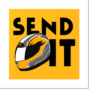 Send It Helmet Light Posters and Art